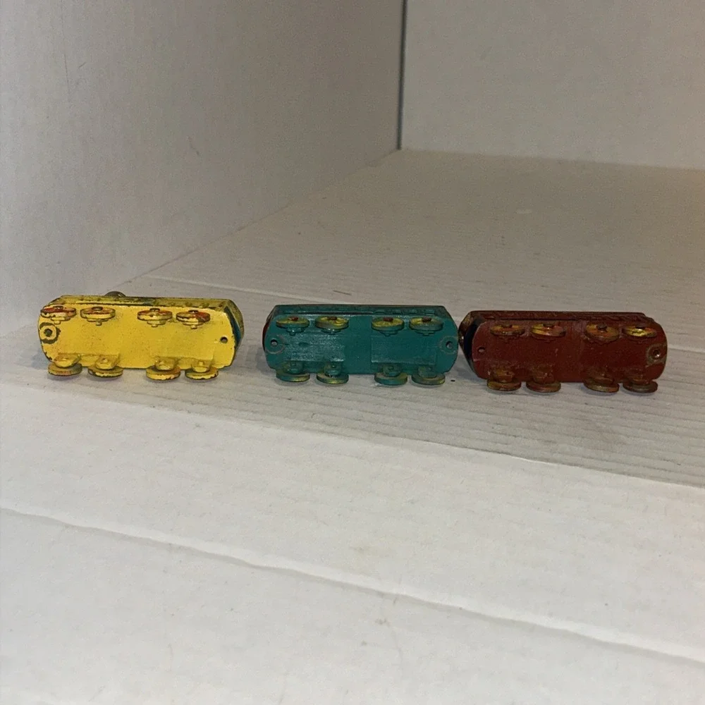 Vintage Kids Menorah Cars Train Hanukkah‎ Judaica Trolley Cast Iron Brass D4